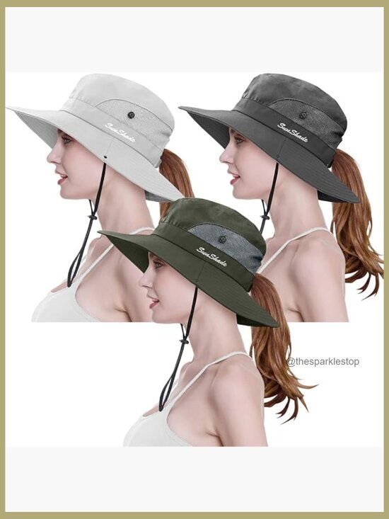 Packable Wide Brim Sun Hat with UV Protection for Beach Fishing Hiking